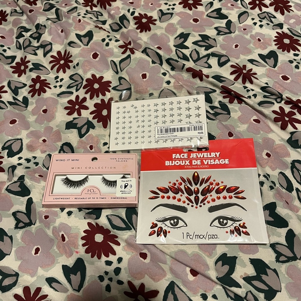 Face Jewelry and Eyelash Set